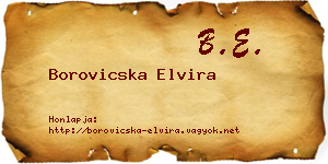 Borovicska Elvira névjegykártya